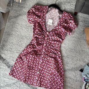 Stylish Pink Patterned Dress